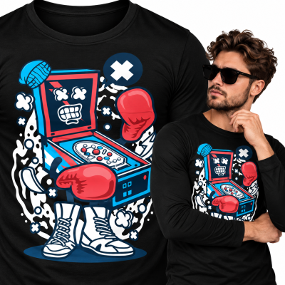 LONGSLEEVE  ANIMOWANY PINBALL BOXER